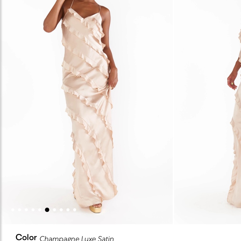 Elegant Champagne Satin Dress
